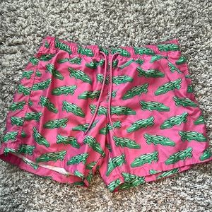 Men’s XL H&M pink alligator swim suit
